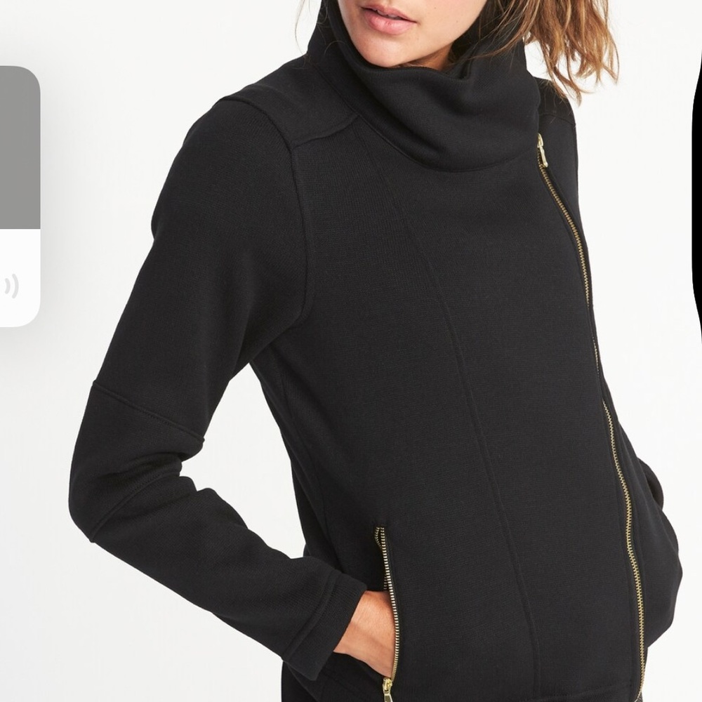 Women's Black Jacket with Gold Accents